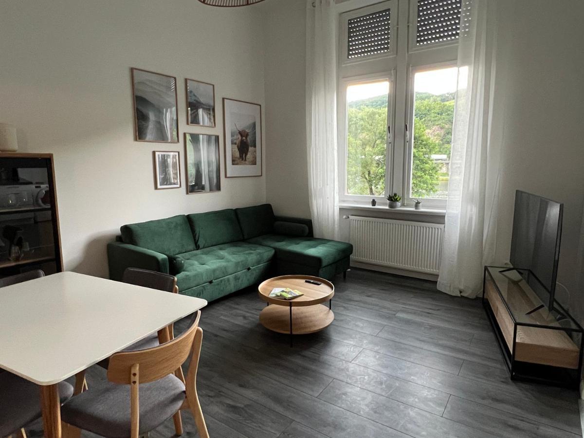 شقة Direkter Moselblick I Altbau I 4 Personen I Terrasse سانكت ديجيوند المظهر الخارجي الصورة