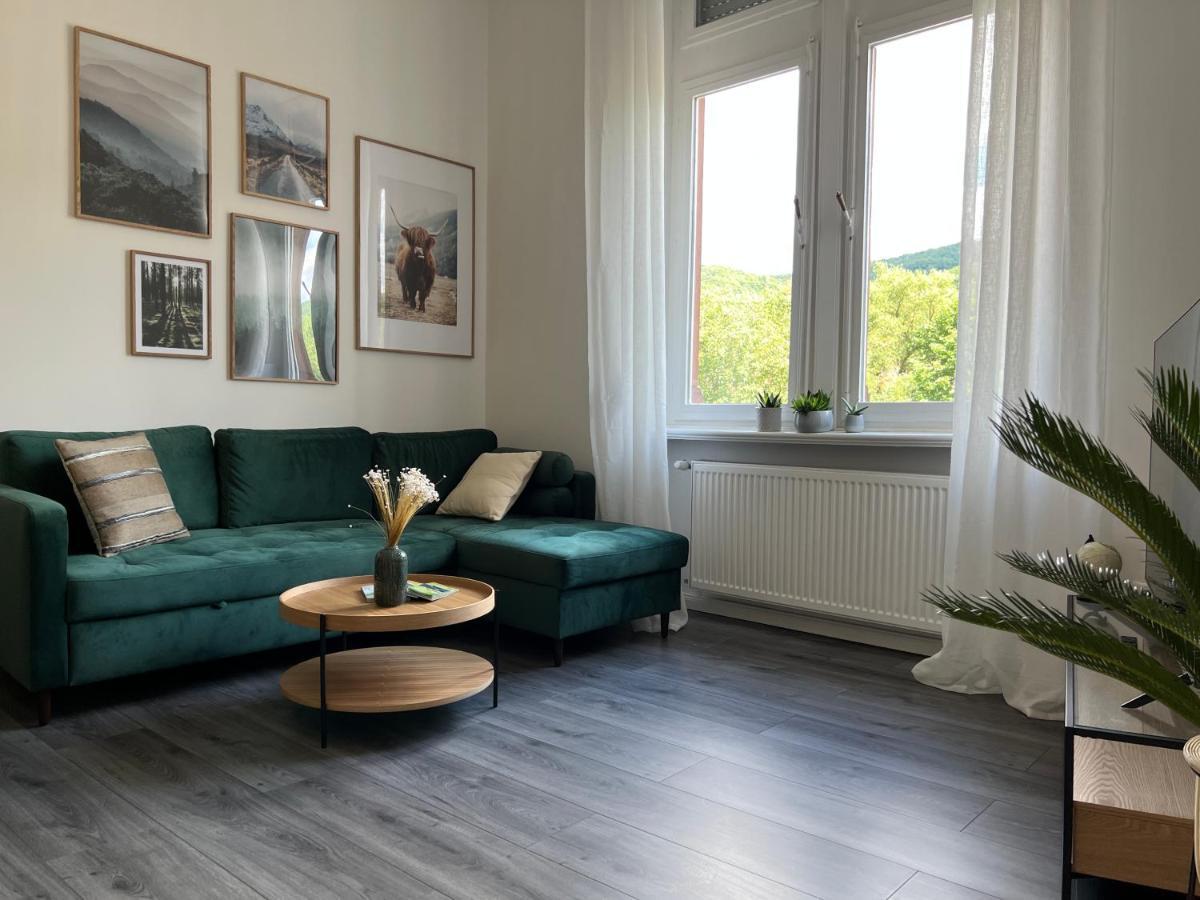 شقة Direkter Moselblick I Altbau I 4 Personen I Terrasse سانكت ديجيوند المظهر الخارجي الصورة