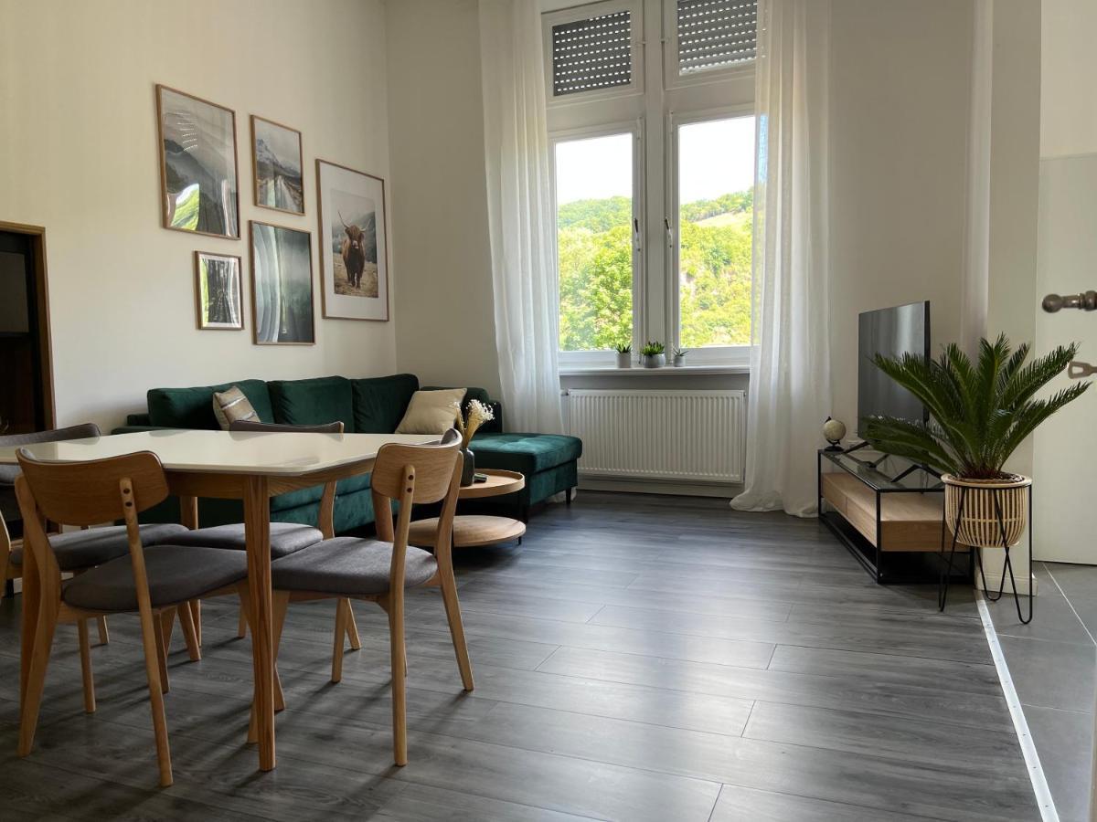شقة Direkter Moselblick I Altbau I 4 Personen I Terrasse سانكت ديجيوند المظهر الخارجي الصورة